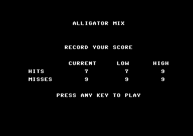 Alligator Mix screenshot 3 for TI-99